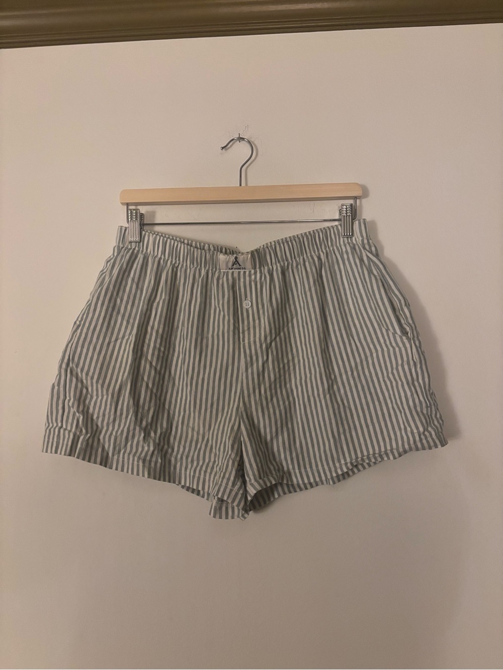 Women's Save Green Stripe Cotton Boxers - Picture 4 of 6